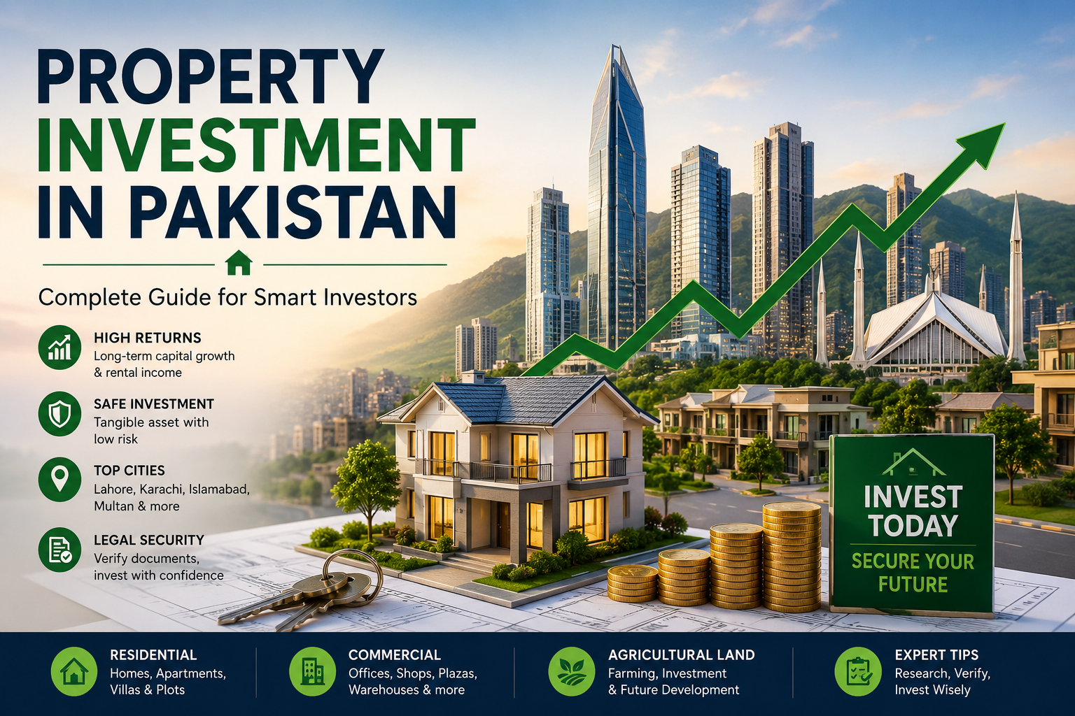Property Investment in Pakistan (2026): Best Cities, Housing Societies, ROI & Investment Guide